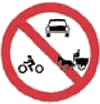 Accesul interzis autovehiculelor și vehiculelor cu tracțiune animală