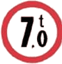 Accesul interzis vehiculelor cu masa mai mare de ... t