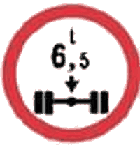 Accesul interzis vehiculelor cu masa mai mare de ... t pe osia simplă