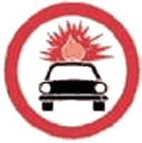 Accesul interzis vehiculelor care transportă substanțe explozive sau ușor inflamabile