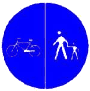 Delimitarea pistelor pentru pietoni și biciclete