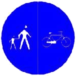 Delimitarea pistelor pentru pietoni și biciclete