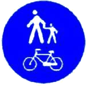 Pistă comună pentru pietoni și biciclete