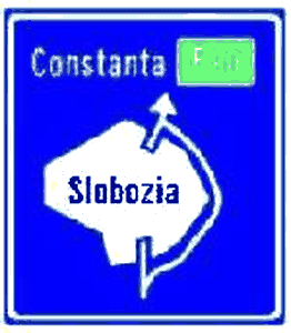Presemnalizarea traseului de evitare a localității