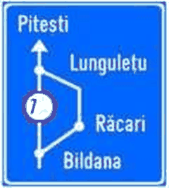 Presemnalizarea traseului de urmat în cazul unei restricții de circulație