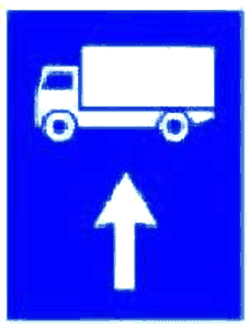Traseu de urmat pentru anumite categorii de vehicule