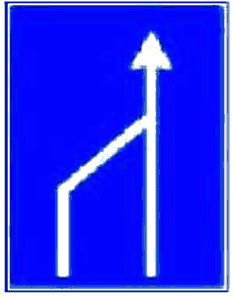 Terminarea benzii de circulație din stânga a părții carosabile