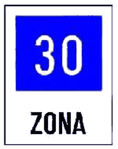 Zonă cu viteza recomandată 30 km/h