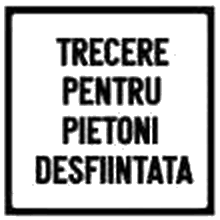 Trecere pentru pietoni desființată
