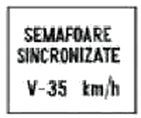 Viteza recomandată pe un sector de drum cu semafoare sincronizate