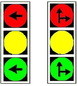 Semafoare cu indicarea direcției de deplasare