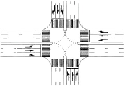 Marcaj de ghidare în intersecție
